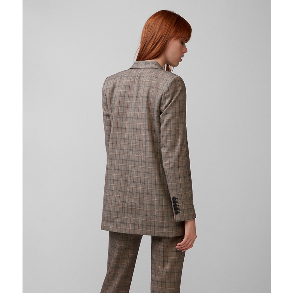 NWT Express Plaid Faux Double Breasted Blazer